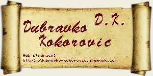 Dubravko Kokorović vizit kartica